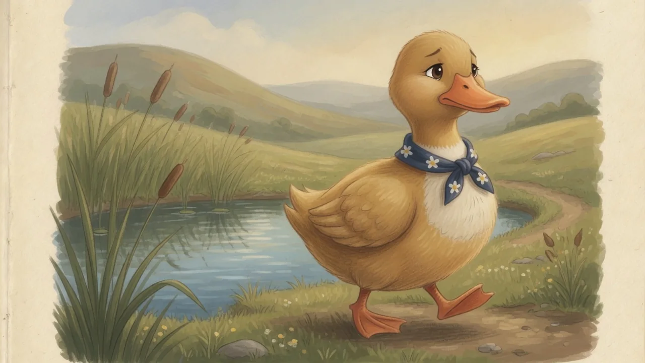 Mother Duck searches for her ducklings.