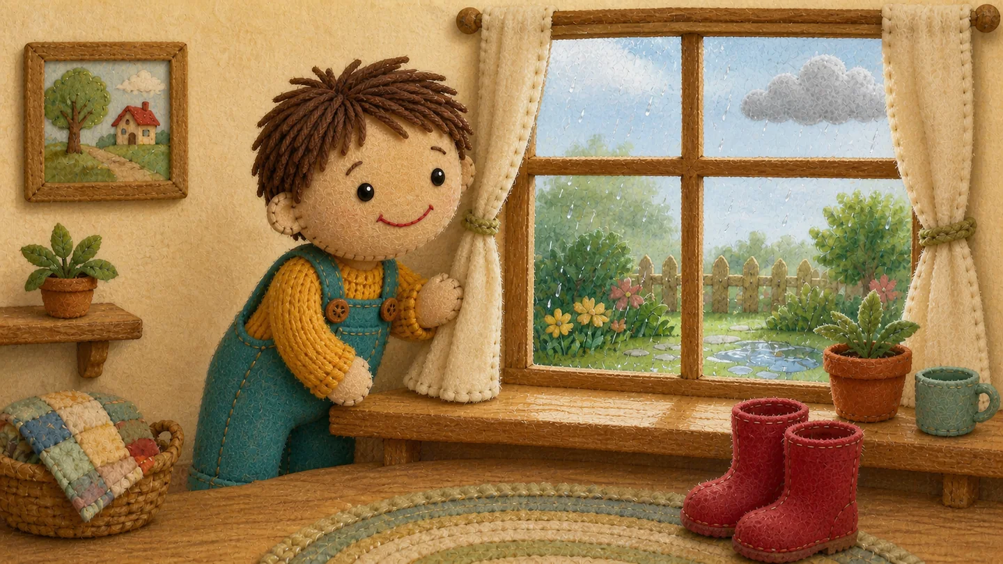 Arthur waits hopefully by the window.
