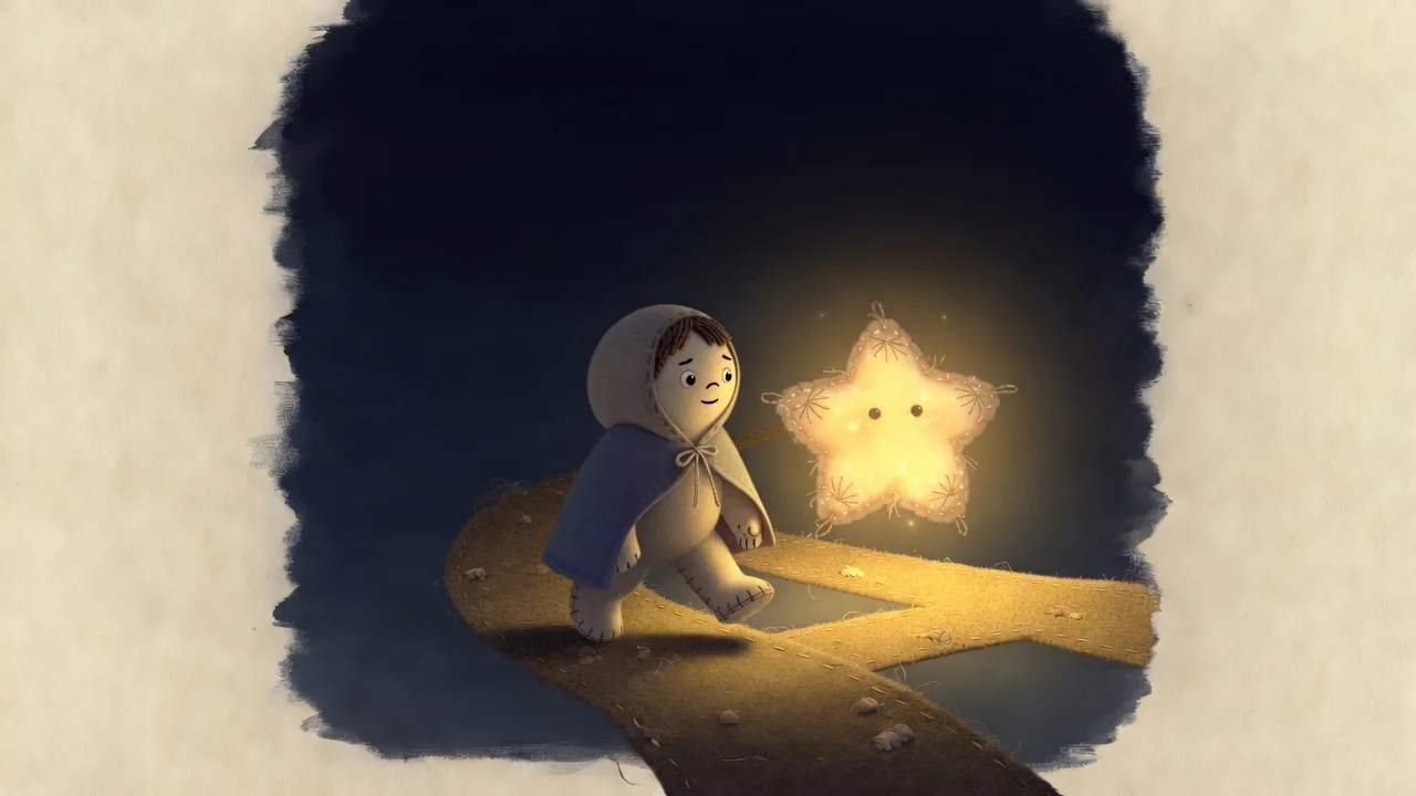 The star lights the traveller’s path in the dark.