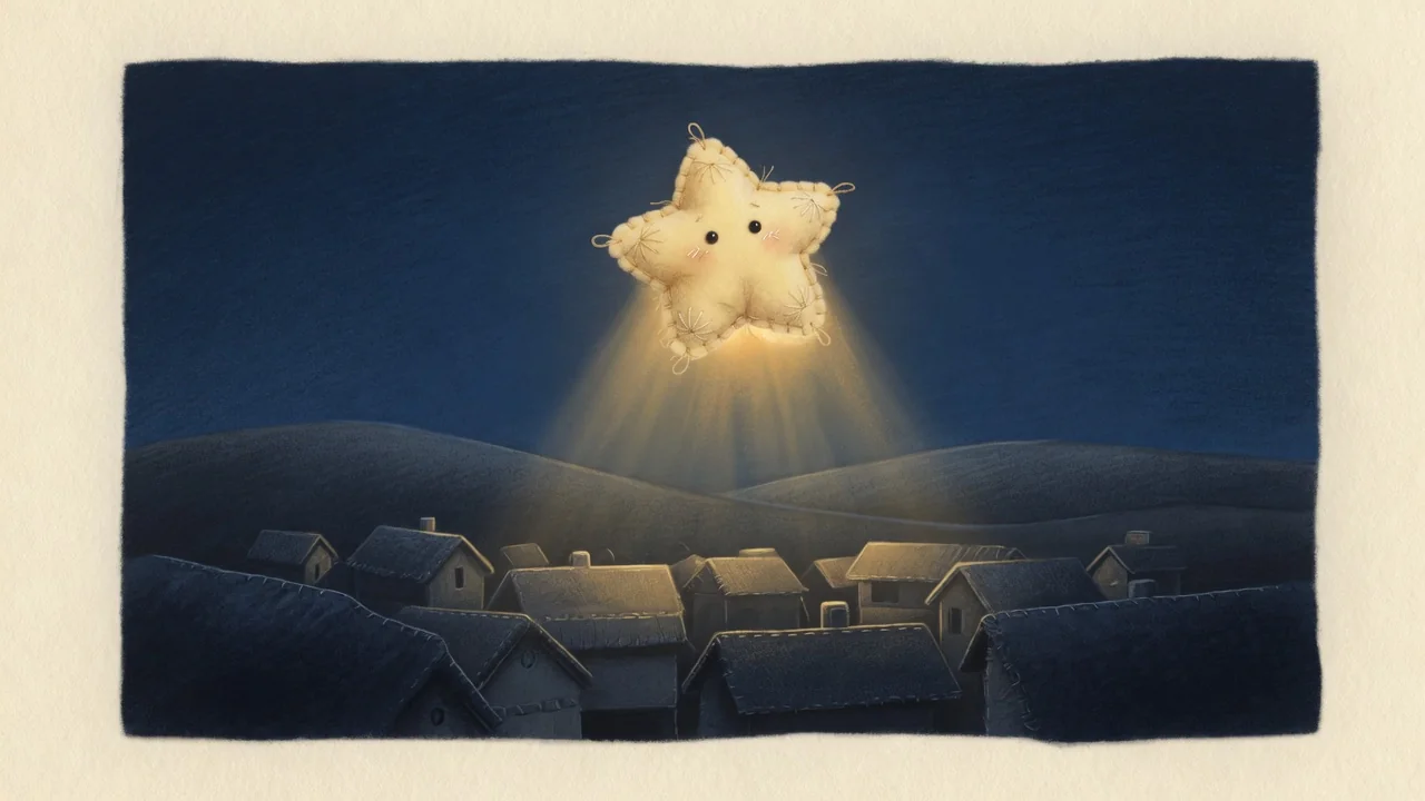 The little star shines after sunset.